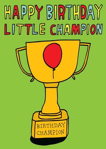 Happy Birthday Little Champion Card - Papilio & Flos