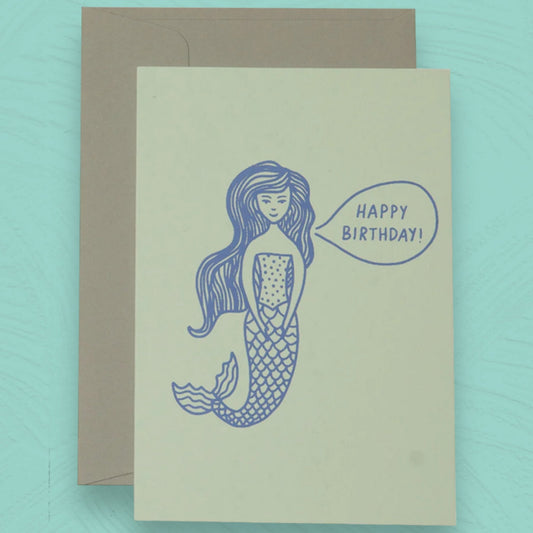 Mermaid Birthday Card - Papilio & Flos